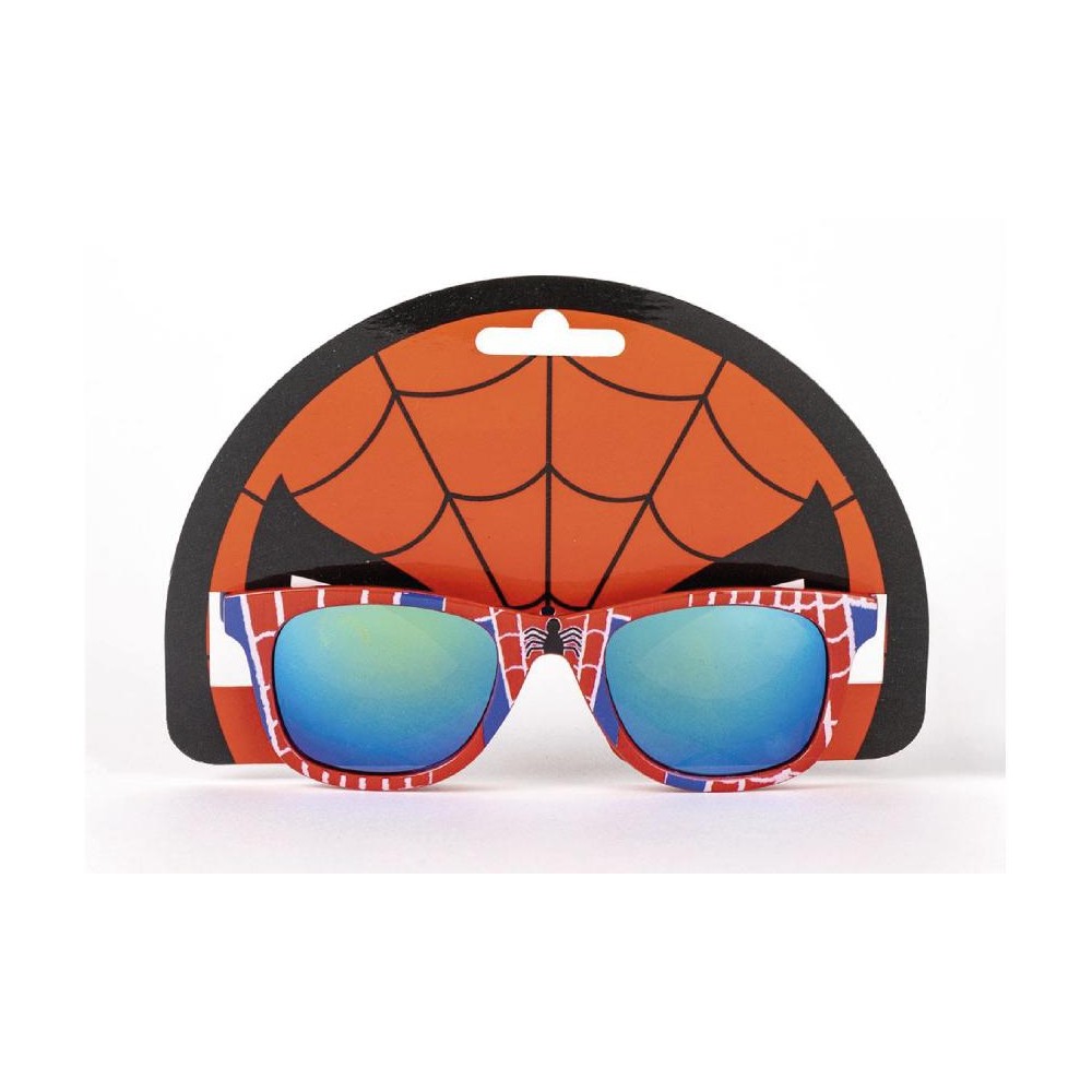 Occhiali da sole Spider-Man per bambini – Montatura rossa con ragnatela e lenti azzurrate UV 100%