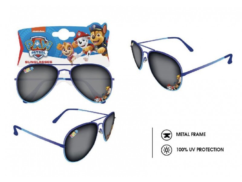 Confezione ufficiale Paw Patrol con occhiali in metallo e lenti scure