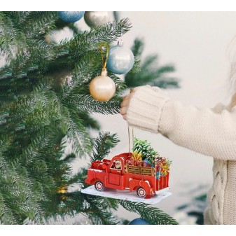 Decorazione natalizia appendibile a forma di camioncino sull’albero di Natale