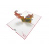 Biglietto Origami Slitta con renne