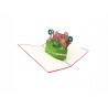 Biglietto di Auguri Compleanno per Sorella “Fiori e Happy Birthday” – Pop-up 3D