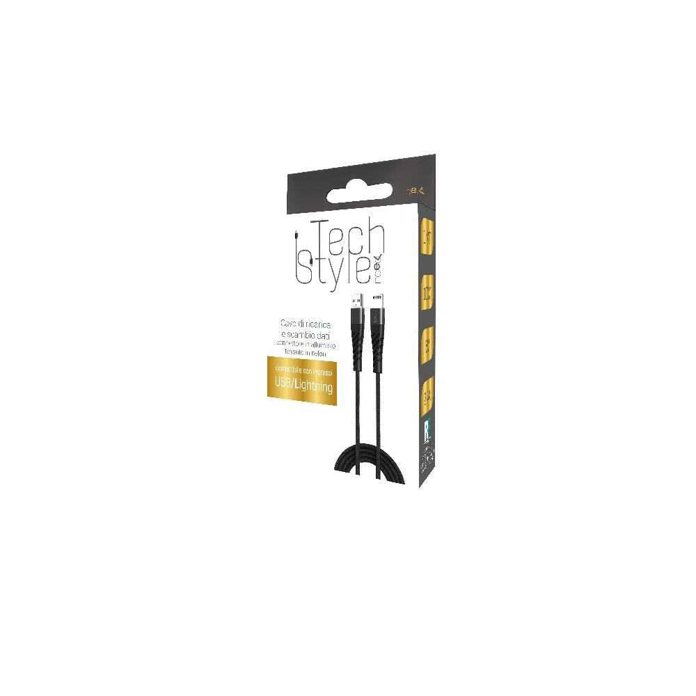 Confezione Tech Style con cavo USB-Lightning da 1 metro, compatibile Apple