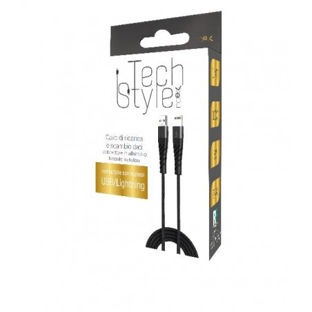 Confezione Tech Style con cavo USB-Lightning da 1 metro, compatibile Apple