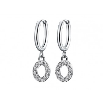 Orecchini con lettera O in argento e zirconi – eleganti, simbolici e anallergici