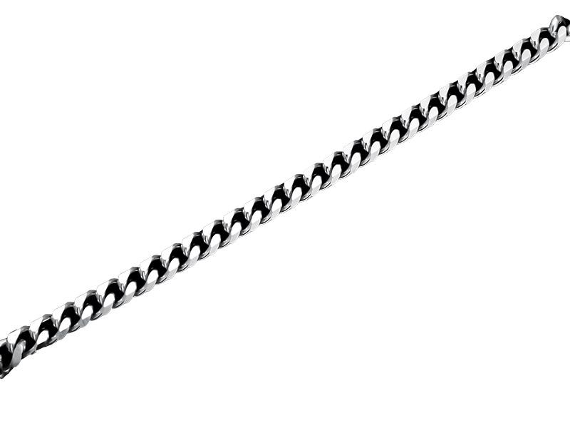 Catena uomo Cuba in acciaio lucido – maglia larga 50 cm