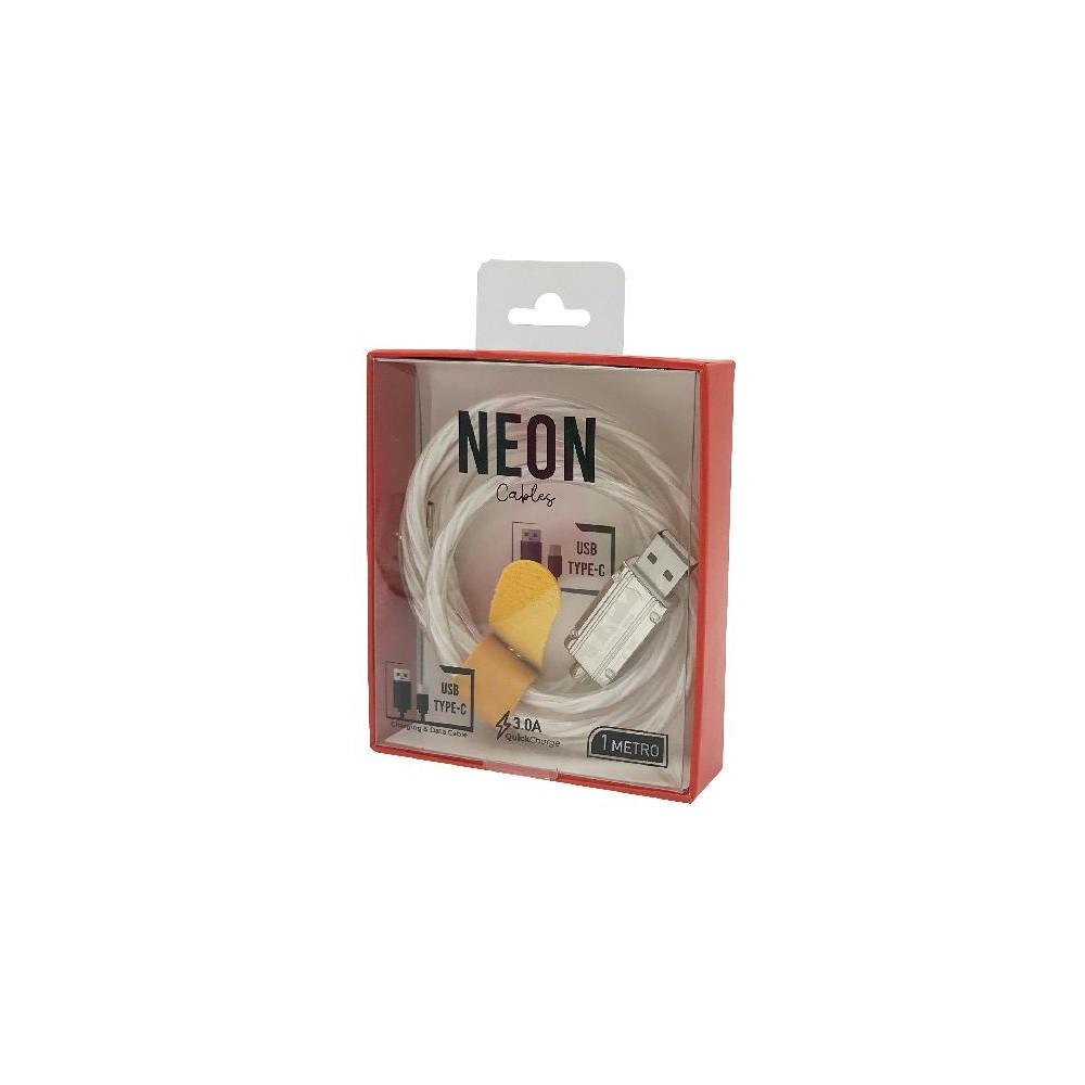 Cavo USB Type-C Multicolor Neon 1m confezionato