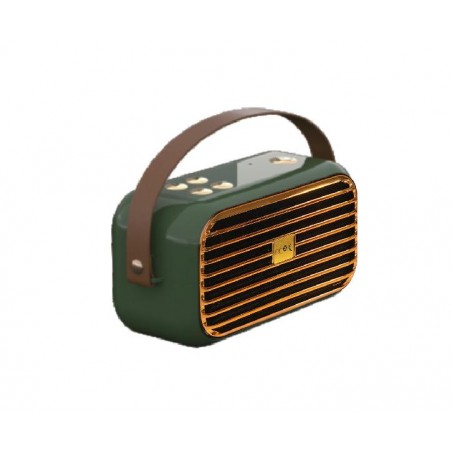 Speaker Vintage Verde NelQuieOra – Vista Frontale