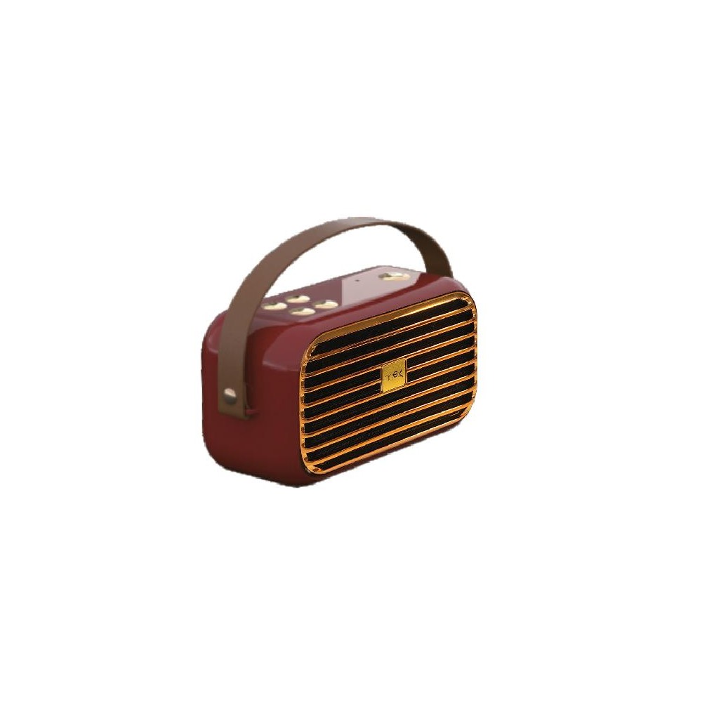 Speaker Vintage Rosso NelQuieOra – Vista Frontale