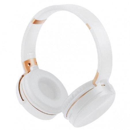 Cuffie wireless bianche NQEO950 con Bluetooth, AUX e slot TF – eleganti e versatili