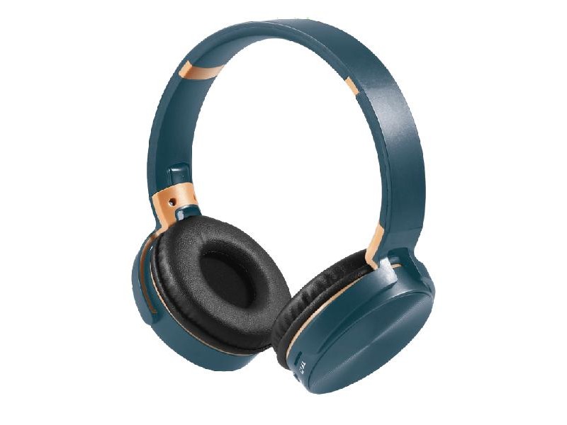 Cuffie wireless blu NQEO950 con Bluetooth, slot TF e AUX – versatili e moderne