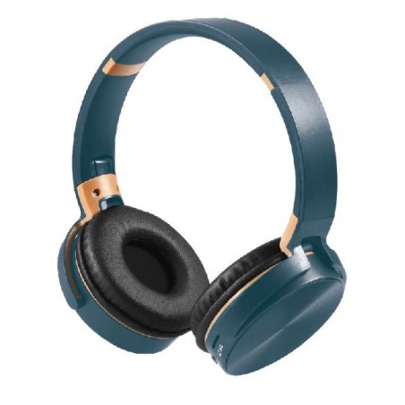 Cuffie wireless blu NQEO950 con Bluetooth, slot TF e AUX – versatili e moderne