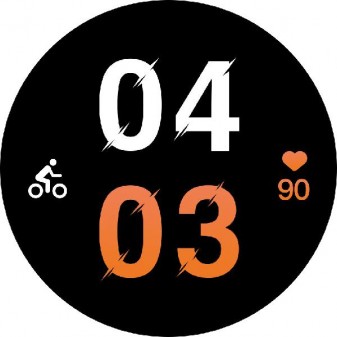 Smartwatch NQEO800 con interfaccia digitale, battito cardiaco e modalità sport