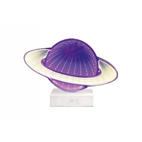 lampada LED pianeta effetto tunnel 3D acceso – NelQuieOra