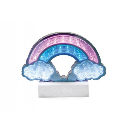 Lampada LED Arcobaleno 3D Tunnel accesa, con nuvole e luce multicolore