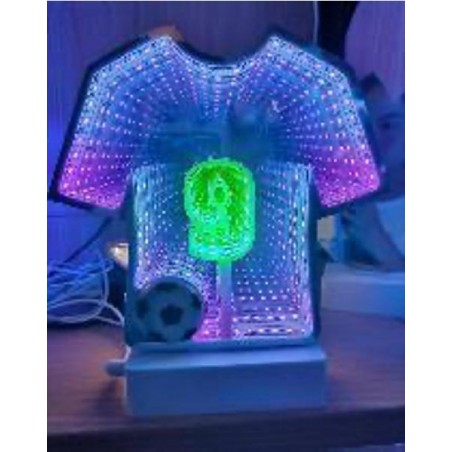 Lampada calcio 3D illuminata di notte con LED multicolor