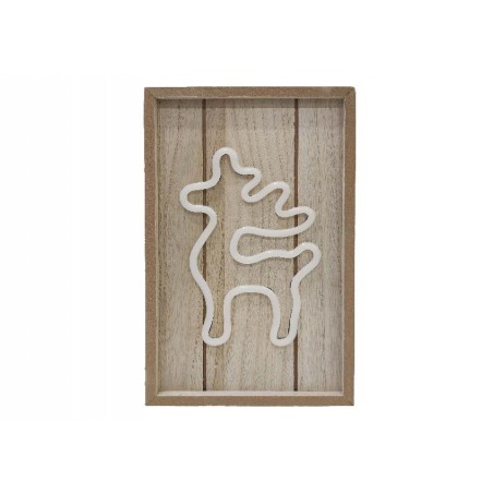 Silhouette di renna illuminata su pannello Wood Lamp verticale
