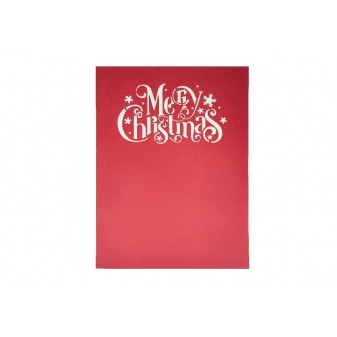 Biglietto pop-up Natale Merry Christmas rosso