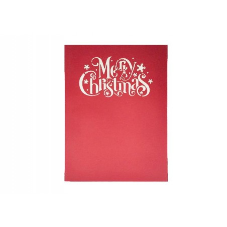 Biglietto pop-up Natale Merry Christmas rosso
