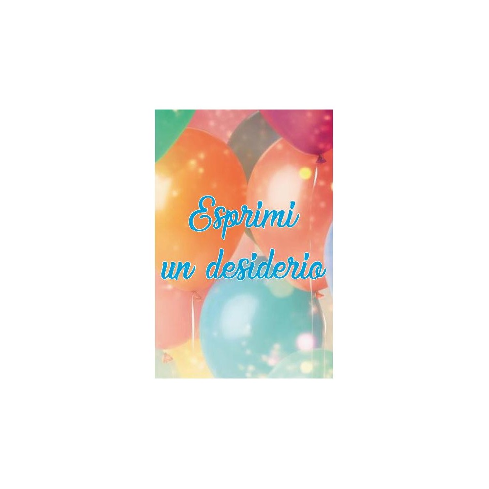 Biglietto esplosivo Esprimi un desiderio con palloncini colorati