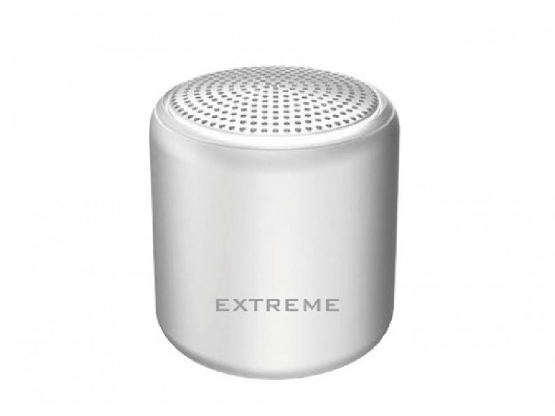 Mini speaker Bluetooth bianca NelQuieOra, design compatto con laccetto abbinato