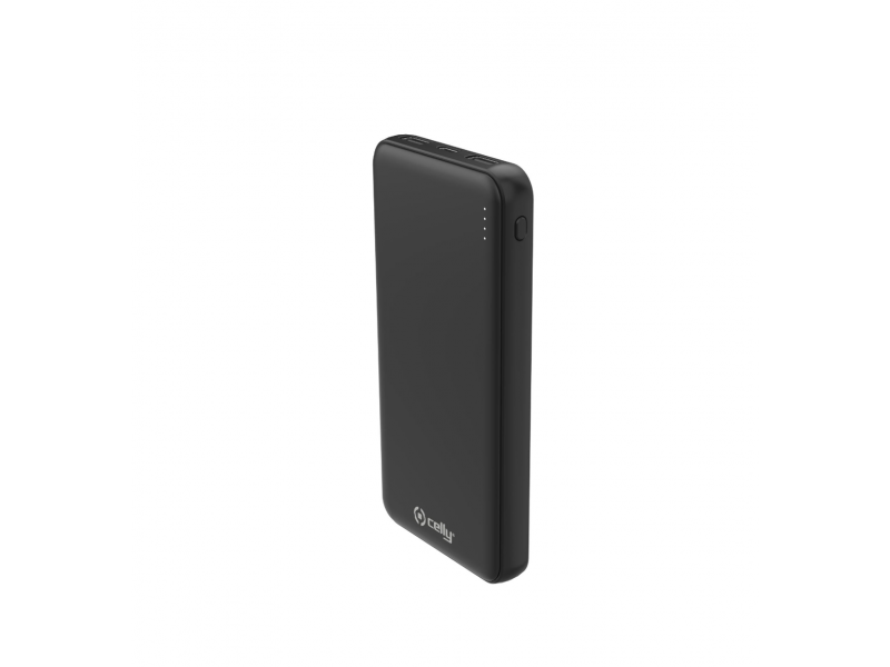 Power bank nero Celly da 10000 mAh con 2 USB + Type-C