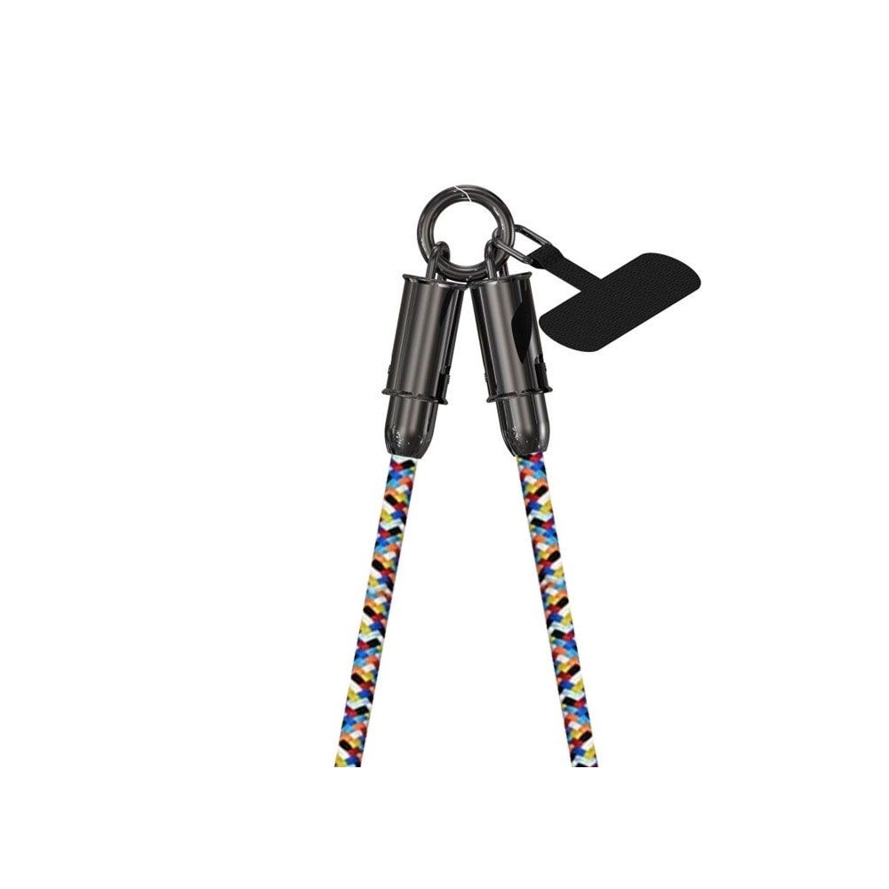 Cordino Tech Style Multicolor con cavo USB-C integrato e doppio connettore nascosto