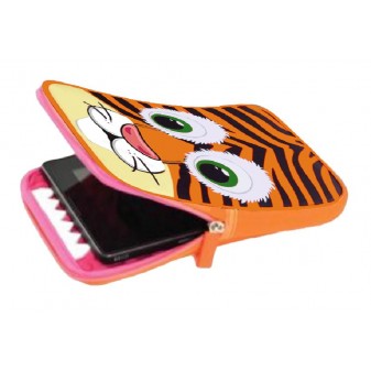Custodia Hippo TechStyle con zip e design a forma di animale
