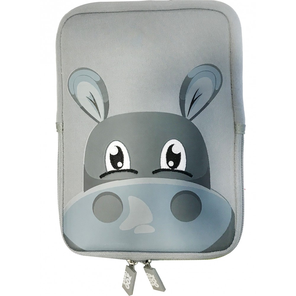 Cover tablet Hippo per bambini, compatibile fino a 10 pollici, vista frontale