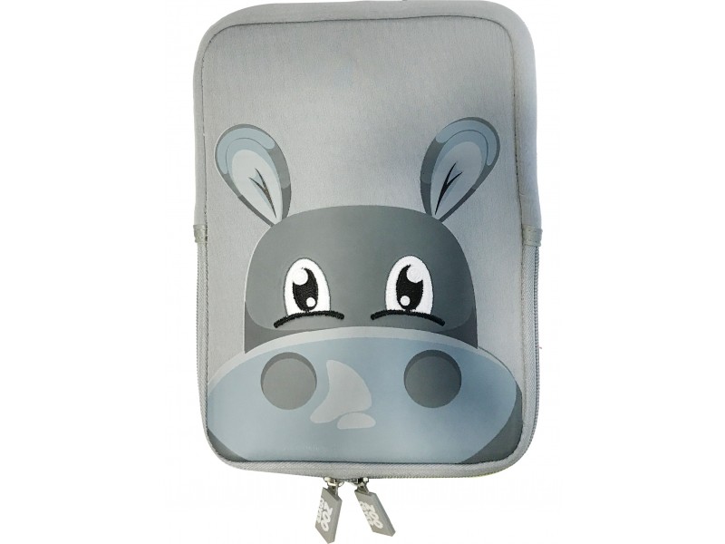 Cover tablet Hippo per bambini, compatibile fino a 10 pollici, vista frontale