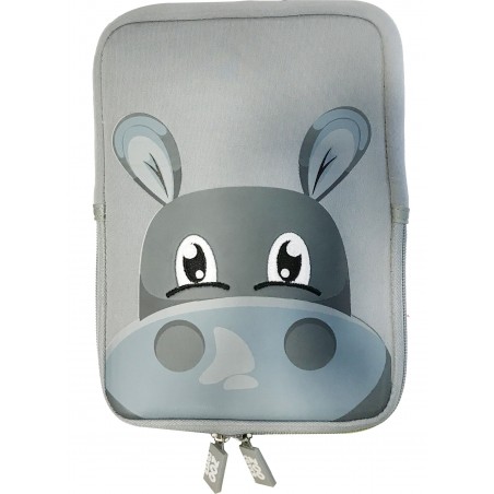 Cover tablet Hippo per bambini, compatibile fino a 10 pollici, vista frontale