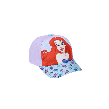 Cappello Ariel per bambine – Grafica della Sirenetta, protezione solare e visiera.