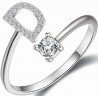 Anello Lettera D con Zirconi Cubici – Soul Gioielli