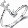 Anello Lettera F con Zirconi Cubici – Soul Gioielli