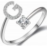 Anello Lettera G con Zirconi Cubici – Soul Gioielli