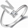 Anello Lettera N con Zirconi Cubici – Soul Gioielli