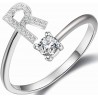 Anello Lettera R con Zirconi Cubici – Soul Gioielli