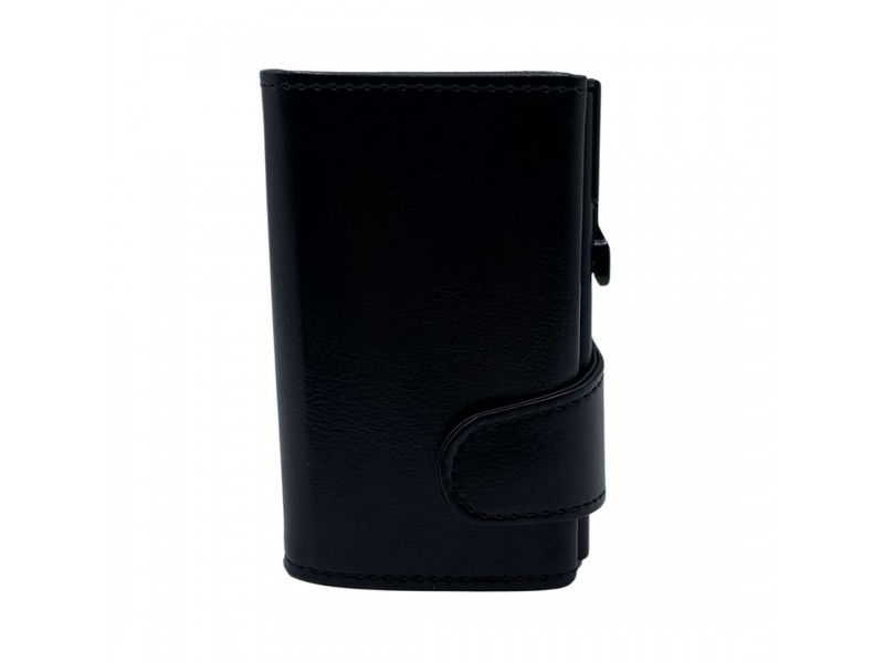 Portafoglio Trifold EasyCard Nero con Porta Carte Nero | Design Elegante