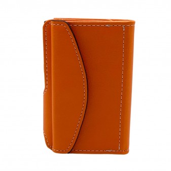 Portafoglio EasyCard arancione retro con profilo curvo e design compatto