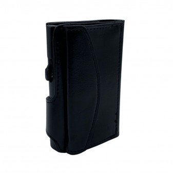 Profilo posteriore del portafoglio nero EasyCard con finitura liscia