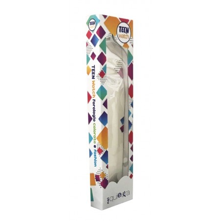 Confezione colorata orologio NelQuieOra Teen Watch, scatola verticale per esposizione e regalo