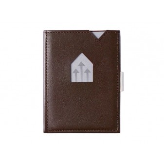 Portafoglio Exentri Marrone Nabuck – Design compatto in vera pelle.