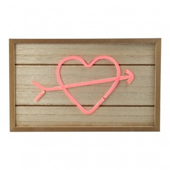 Lampada LED in Legno Cuore...