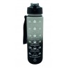 Borraccia Motivazionale 1L Grigia e Nera – Idratazione Smart