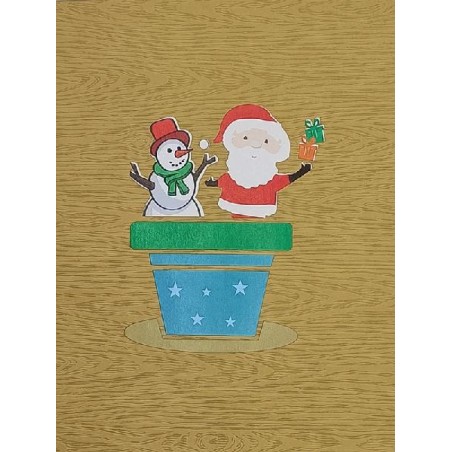 Biglietto Pop-up di Natale 3D con Babbo Natale
