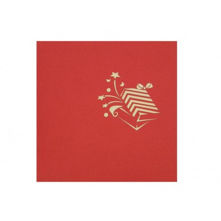 Biglietto Origami Pacchetti Colorati chiuso con copertina rossa decorata