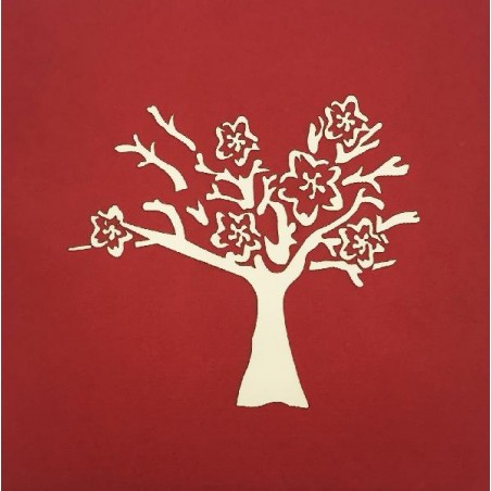 Copertina biglietto Albero della Vita con incisione laser