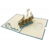 Biglietto Origami Pop-up 3D – Veliero tra le Onde del Mare