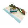 Biglietto Vacanze Furgoncino Surf - Pop-up 3D Artigianale
