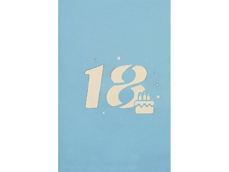 Biglietto Auguri 18 Anni Biglietto Auguri Compleanno 3D con Busta e Bi