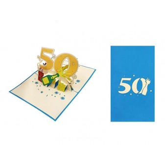 Biglietto Compleanno Uomo 50 Anni – interno e copertina